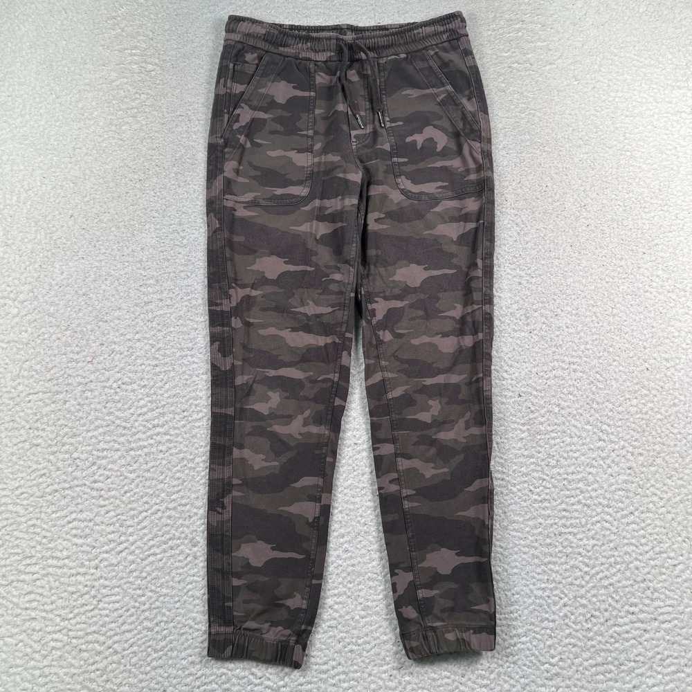 Athleta Farallon Jogger Pants Women's 4 Tapered Drawstring Athleisure Green Camo